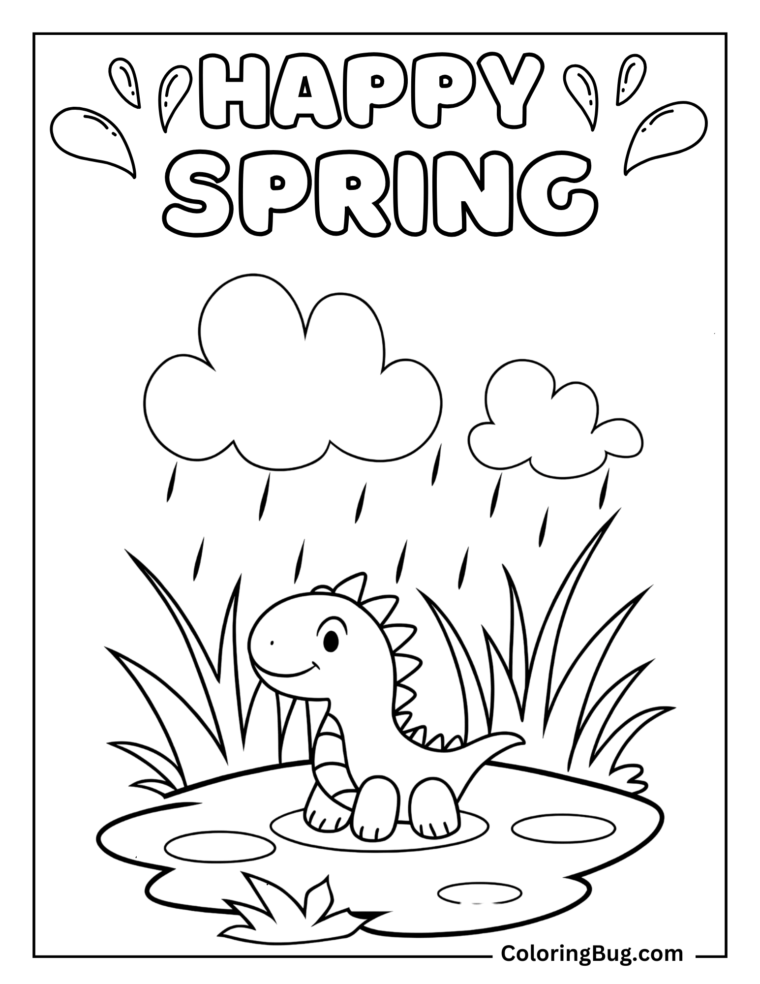 20 Dinosaur Spring Coloring pages (Free printable PDFs)