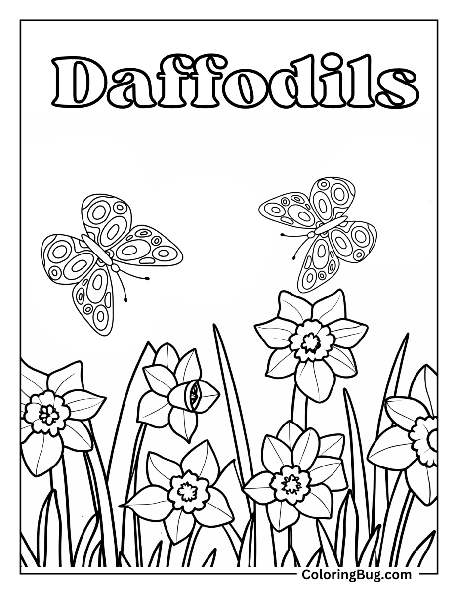 20 Spring Flowers Coloring Pages (Free Printable PDFs)