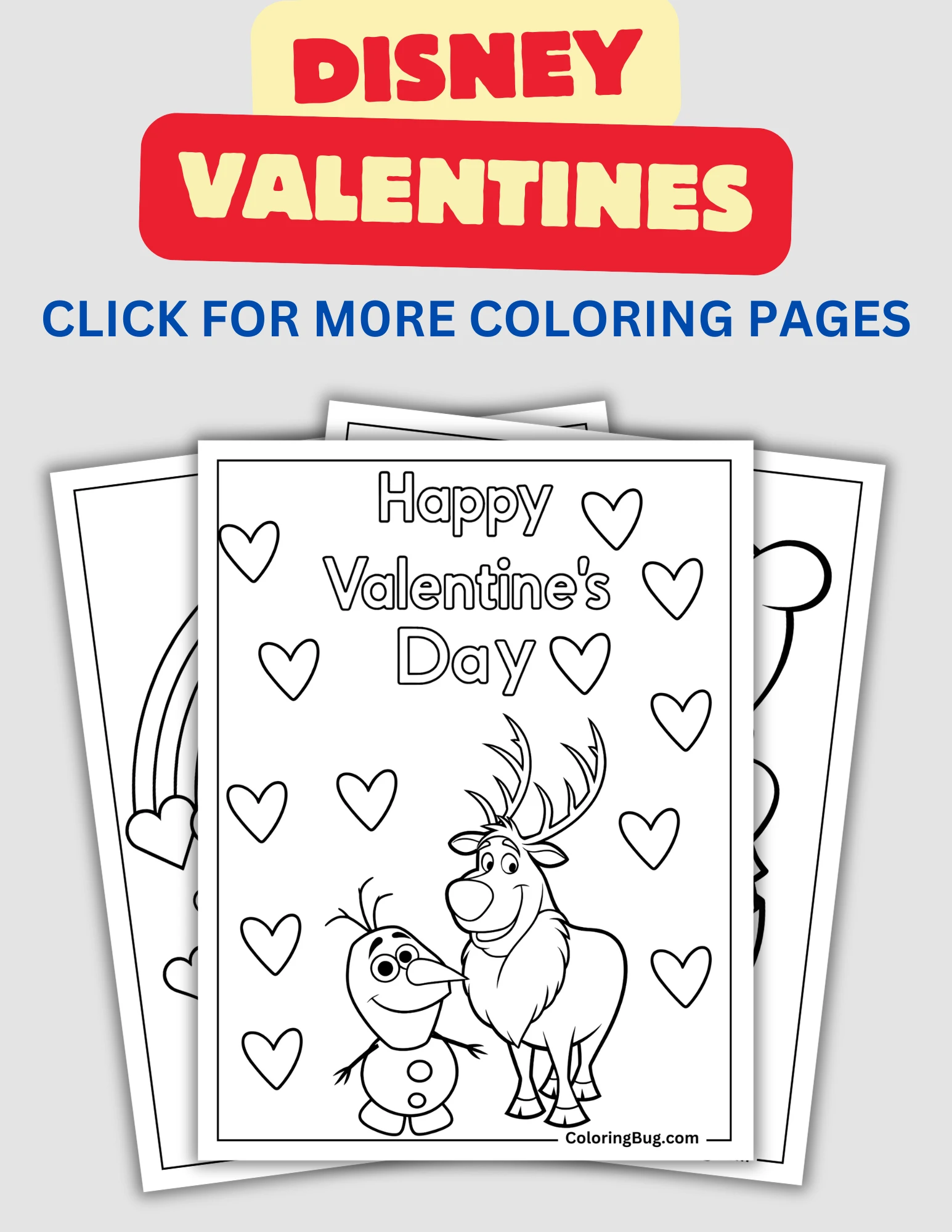 Disney Valentines Coloring Pages
