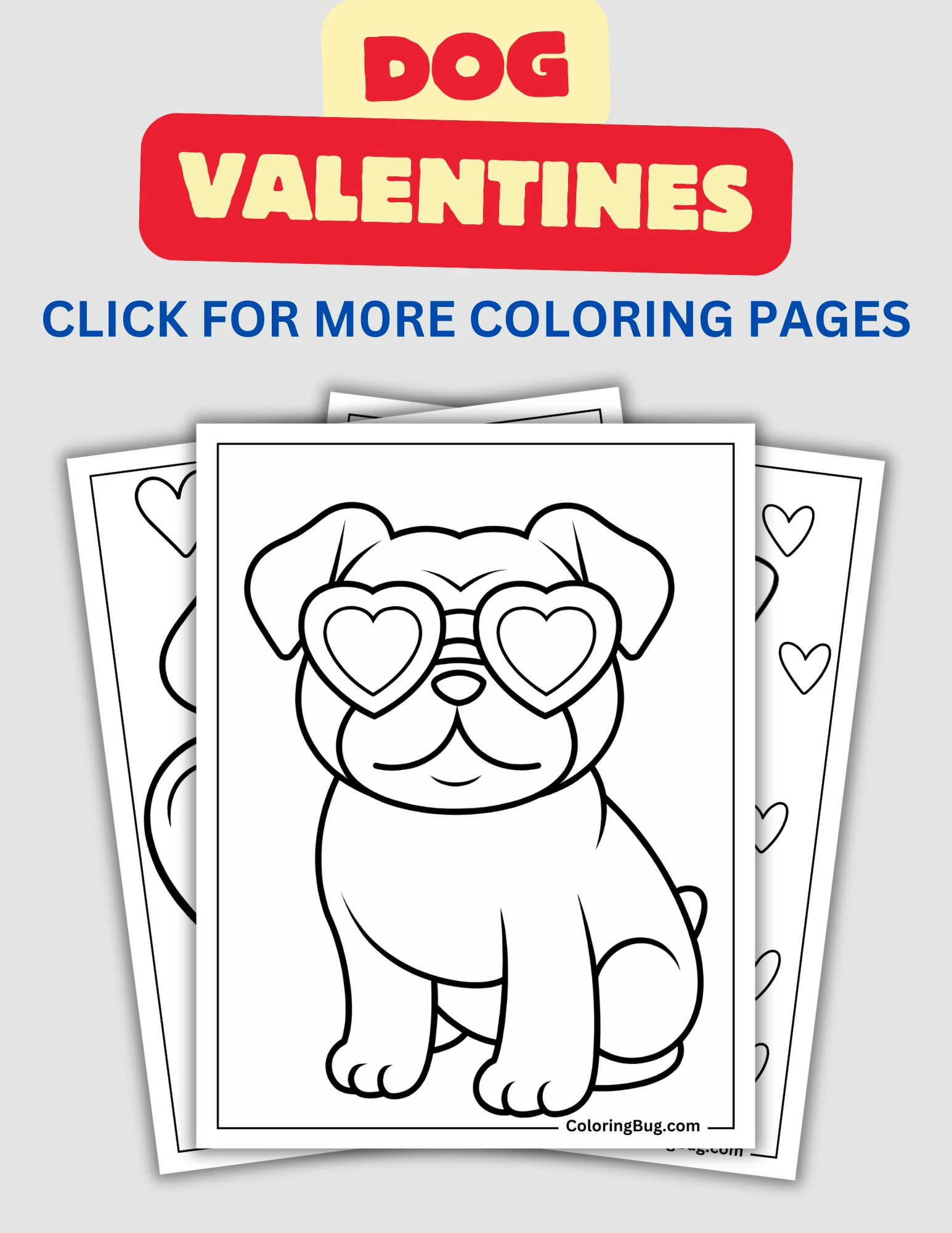Dog Valentines Coloring Pages