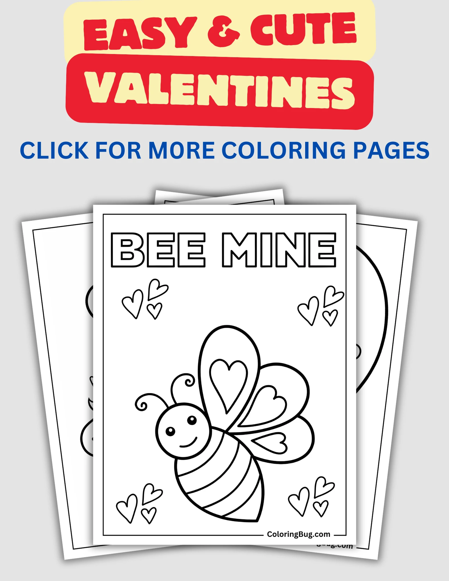 Easy Cute Valentines Coloring Pages