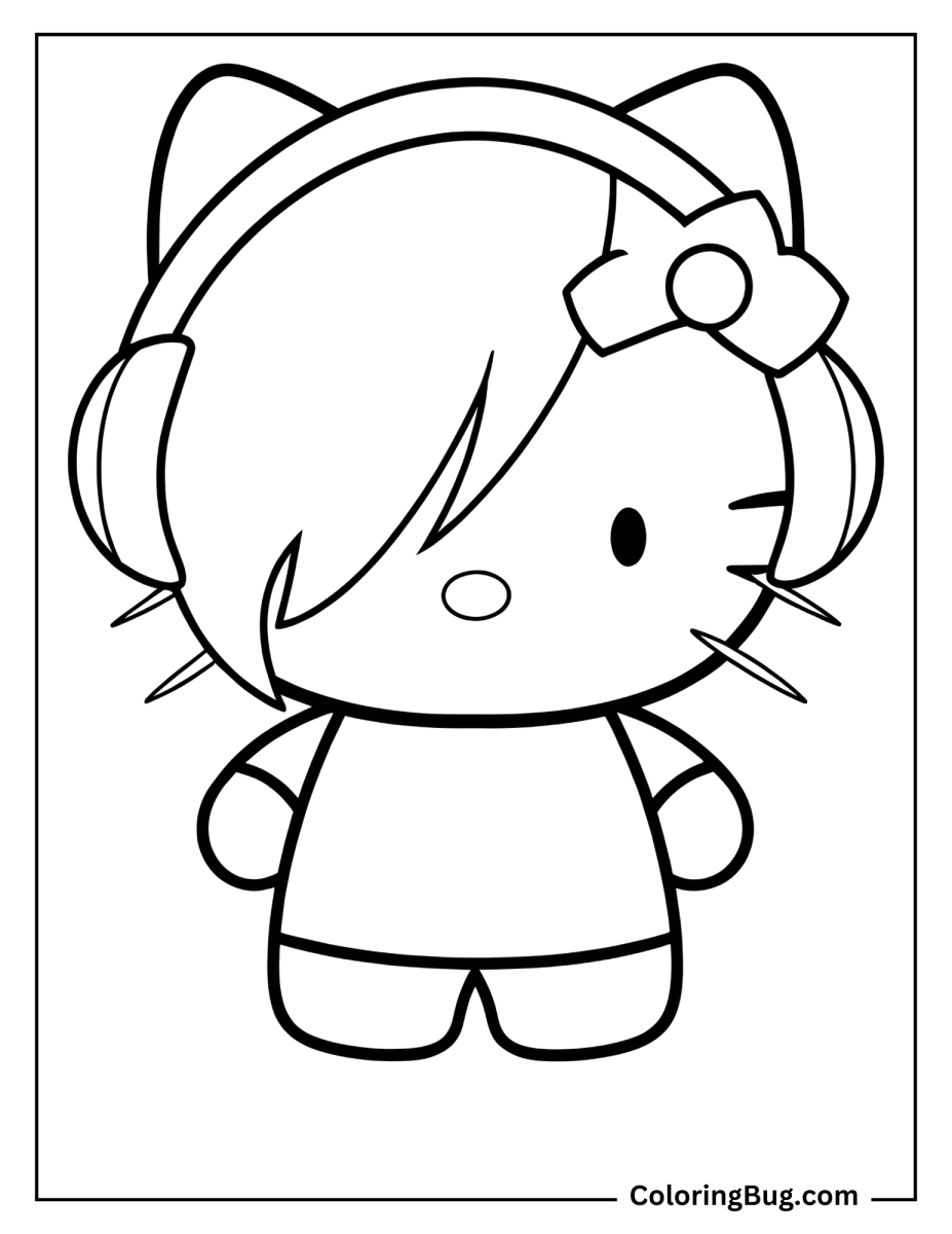 20 Emo Hello Kitty Coloring Pages (Free Printable PDFs)