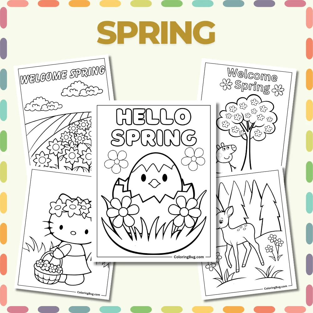 Featured Spring Coloring Pages