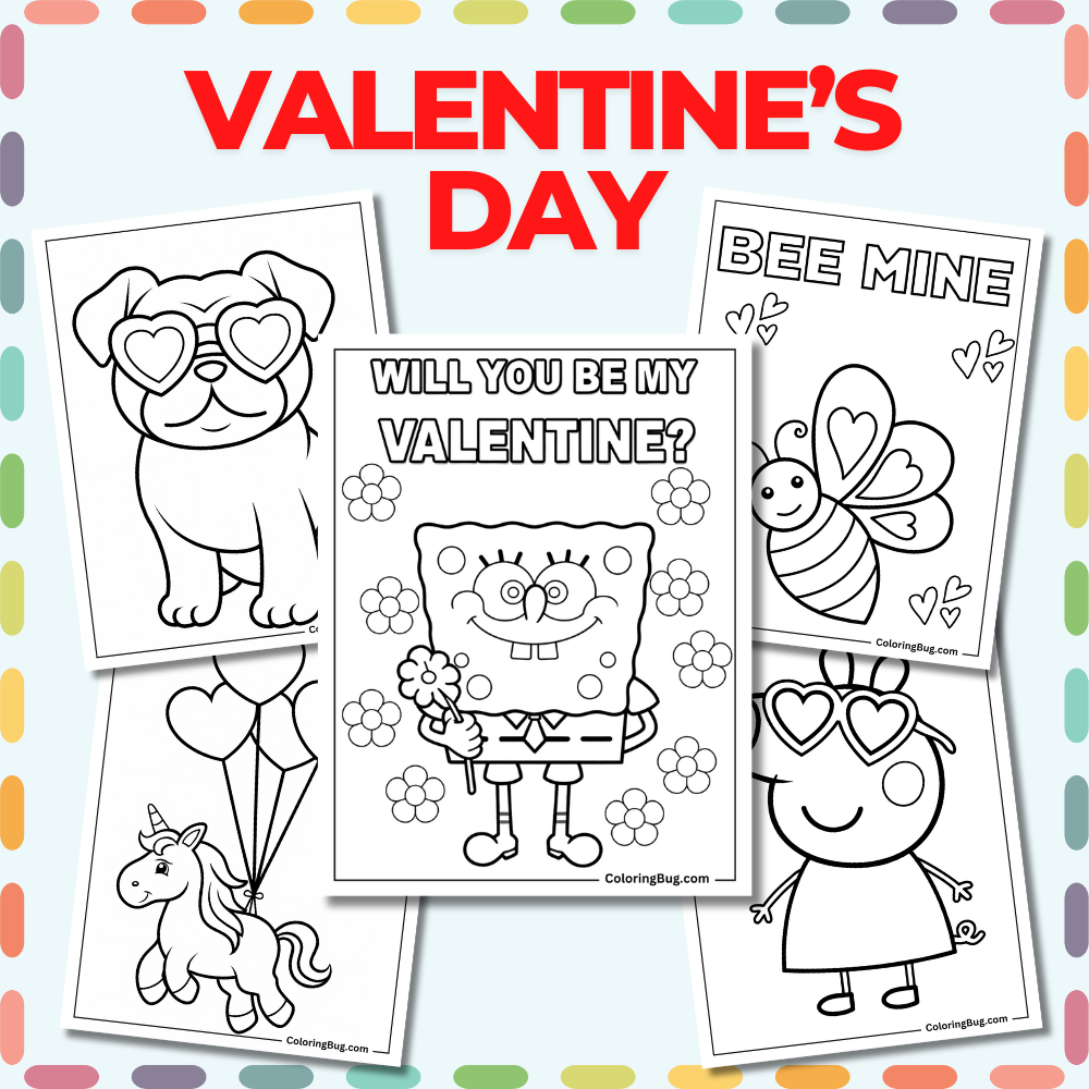 Featured Valentine's Day Coloring Pages