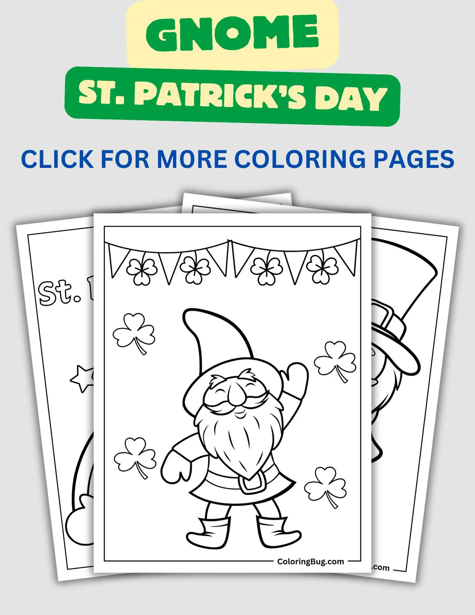 Gnome St. Patrick's Day Coloring Pages