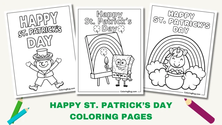 20 Happy St. Patrick’s Day Coloring Pages (Free Printable PDFs)