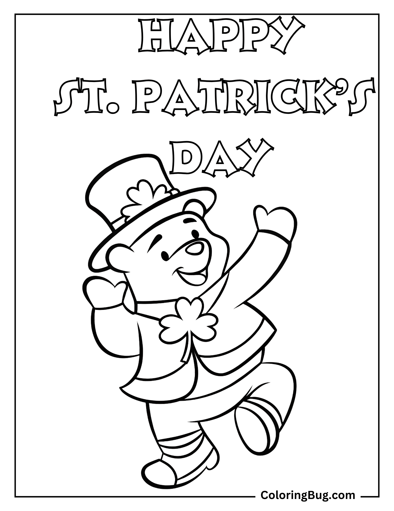 20 Happy St. Patrick's Day Coloring Pages (Free Printable PDFs)