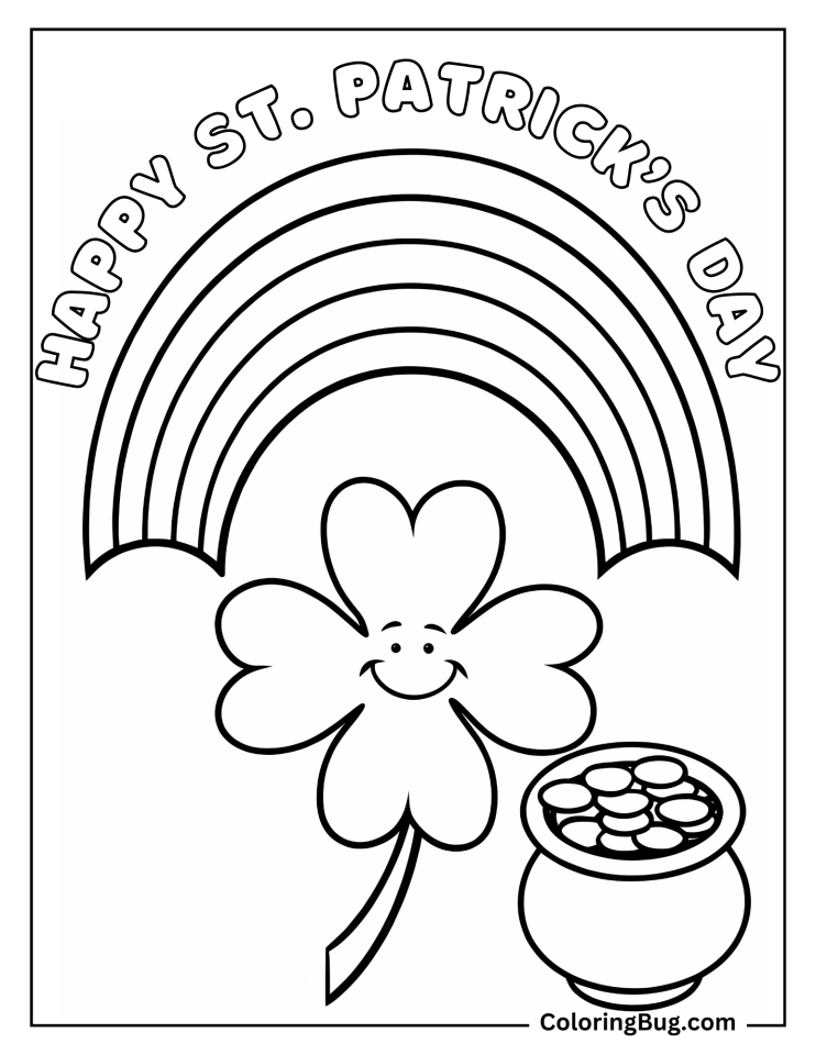 20 Happy St. Patrick's Day Coloring Pages (Free Printable PDFs)