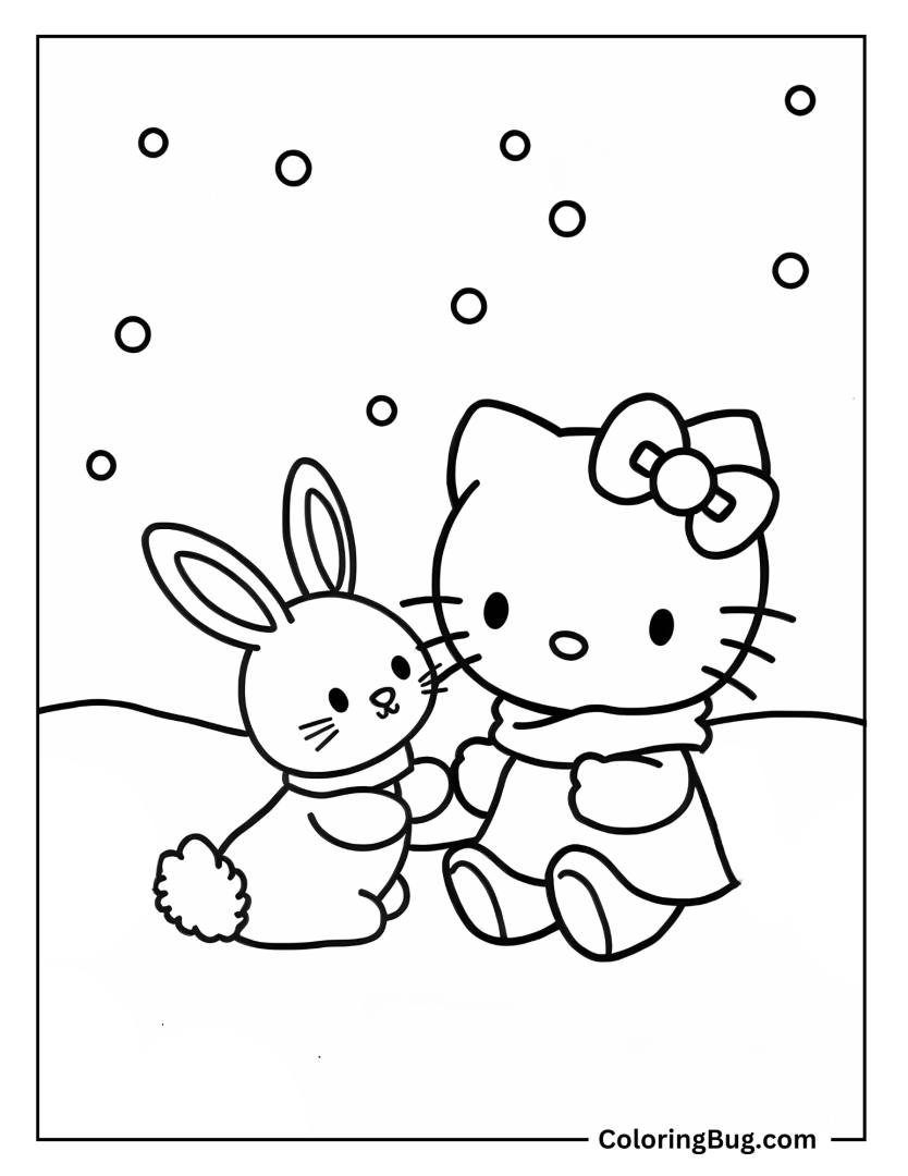 50 Cute Hello Kitty Coloring Pages (Free Printable PDFs)