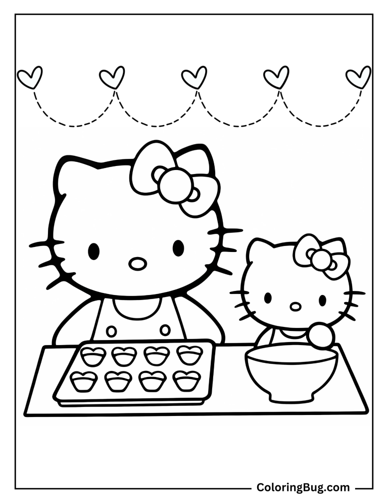 20 Hello Kitty Mother's Day Coloring Pages (Free Printable PDFs)