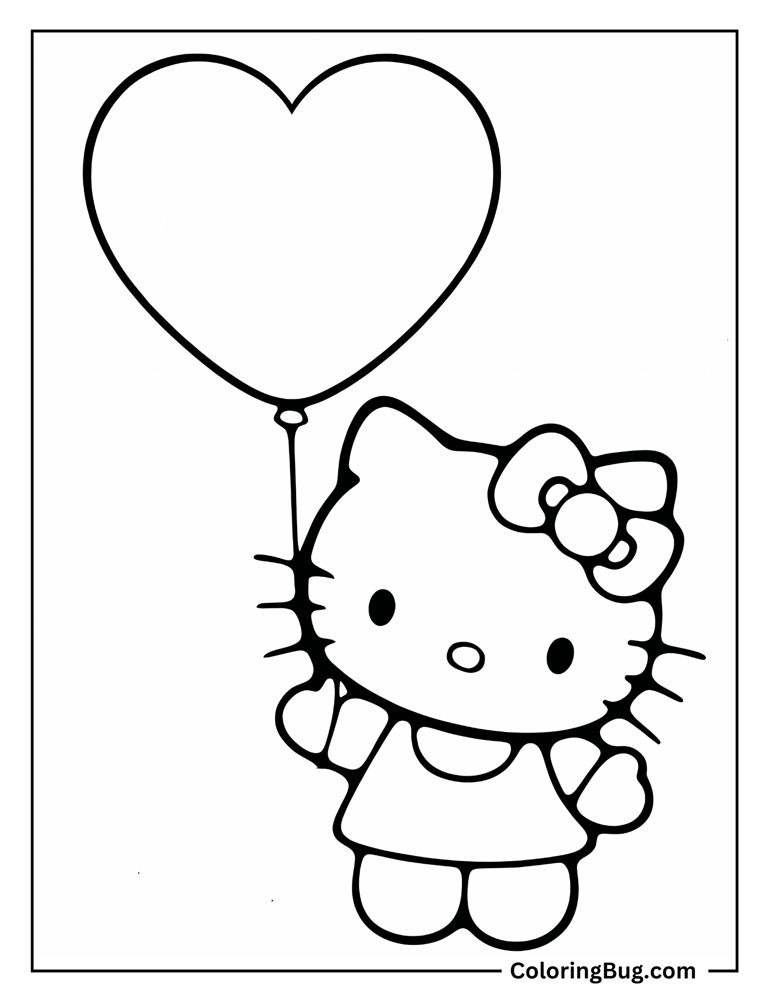 50 Cute Hello Kitty Coloring Pages (Free Printable PDFs)