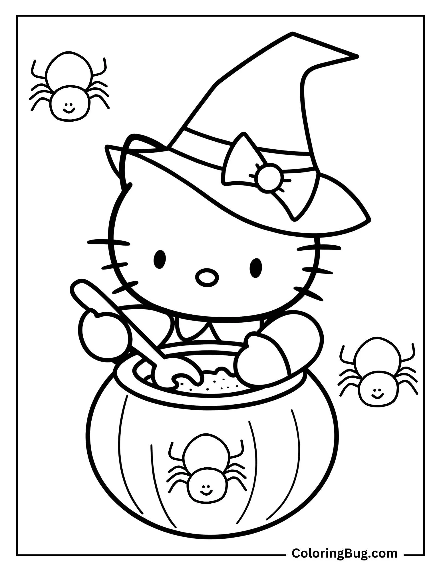 Hello Kitty Making Halloween Food Coloring Sheet