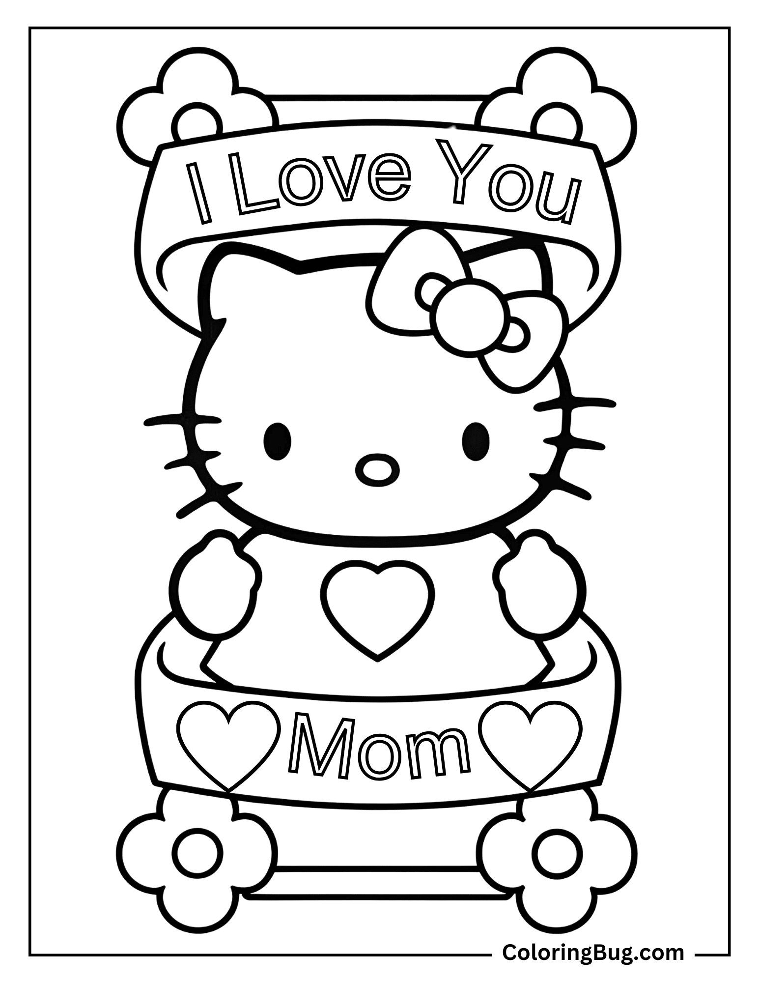 20 Hello Kitty Mother's Day Coloring Pages (Free Printable PDFs)