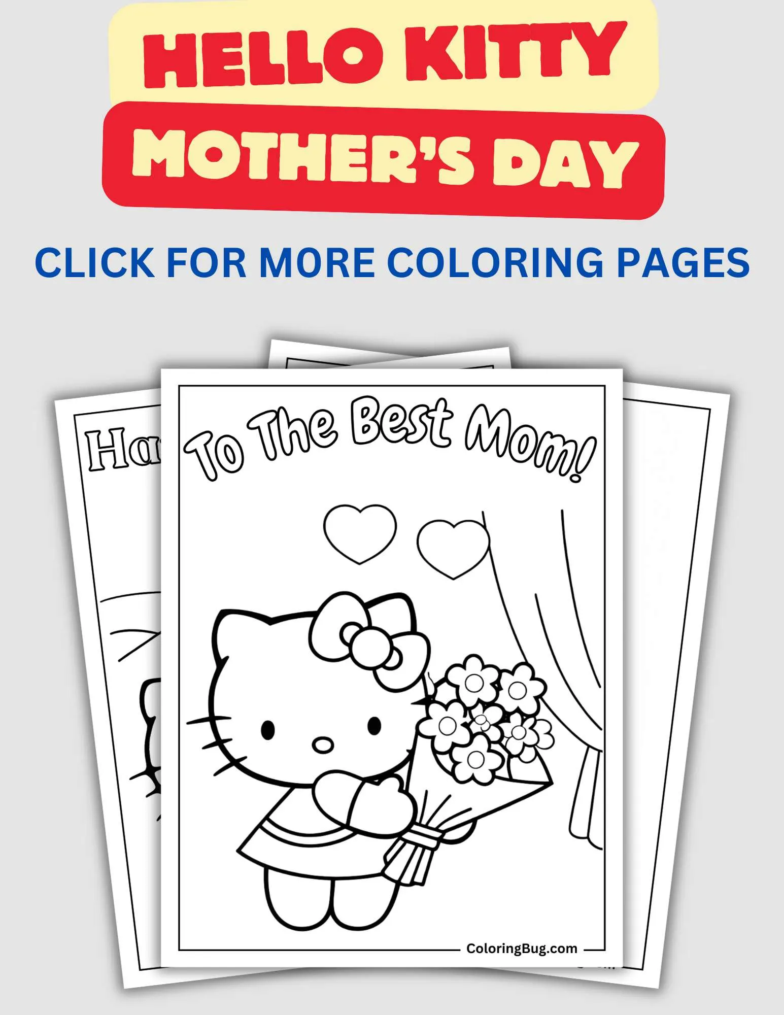 Hello Kitty Mother's Day Coloring Pages