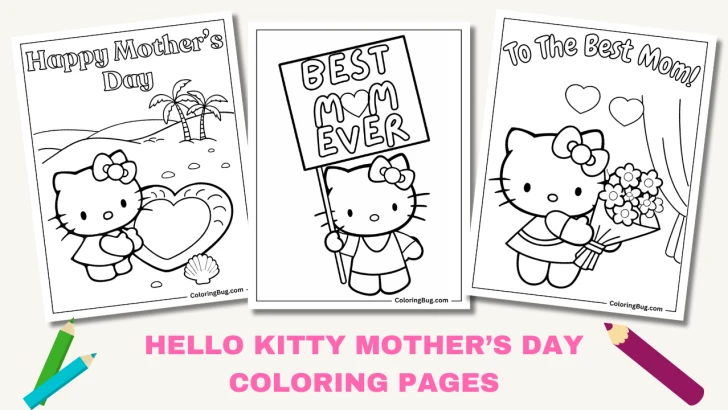 20 Hello Kitty Mother&rsquo;s Day Coloring Pages (Free Printable PDFs)