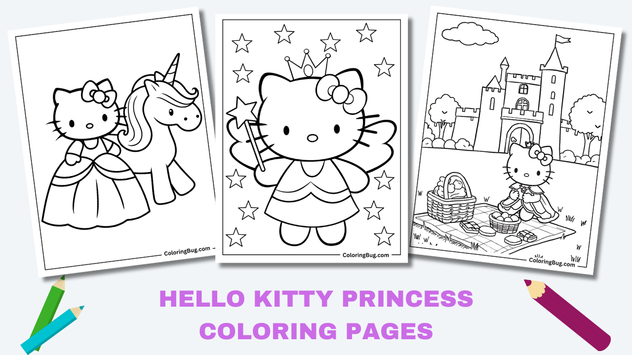 Hello Kitty Hello Kitty Princess Coloring Pages Big