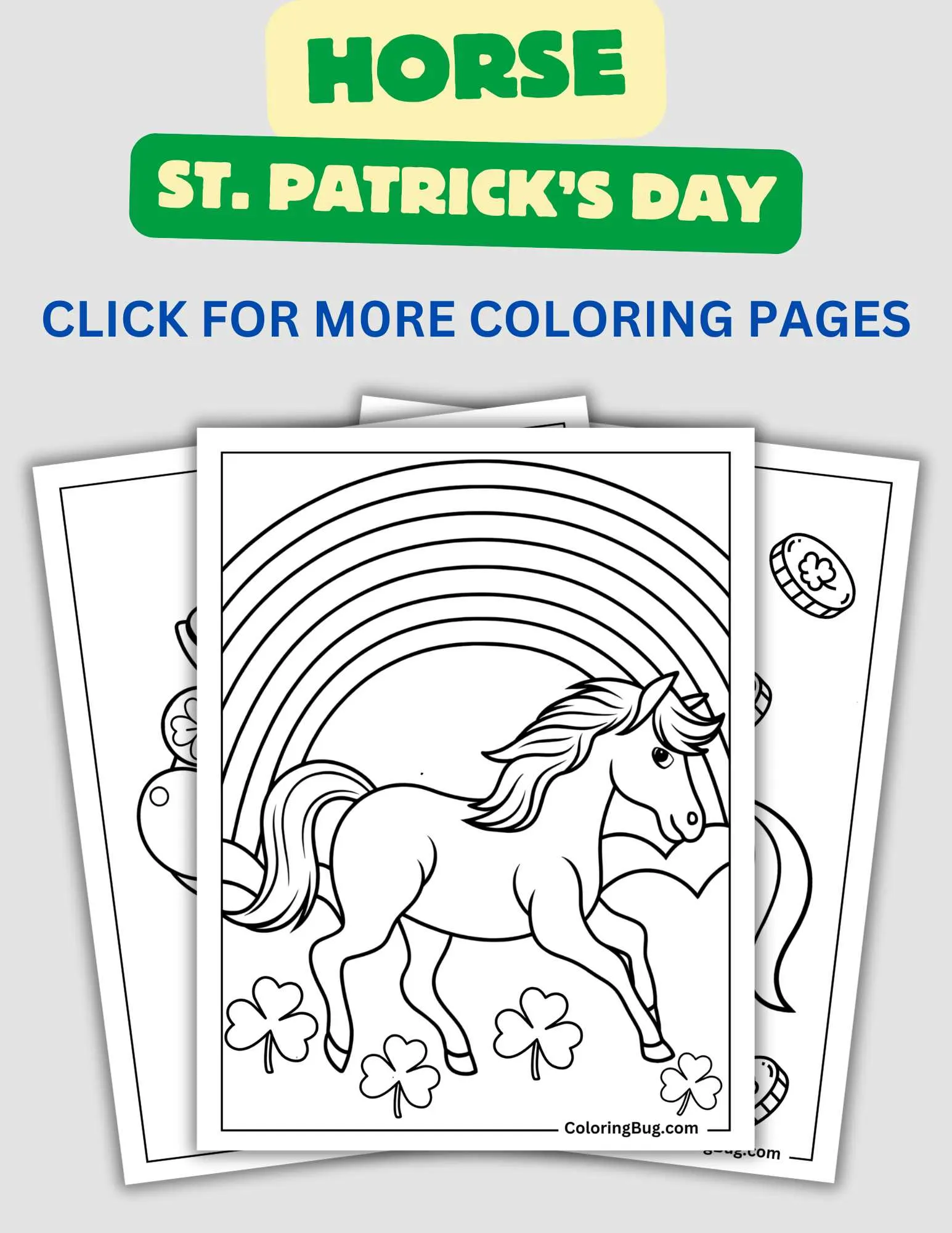 Horse St. Patrick's Day Coloring Pages