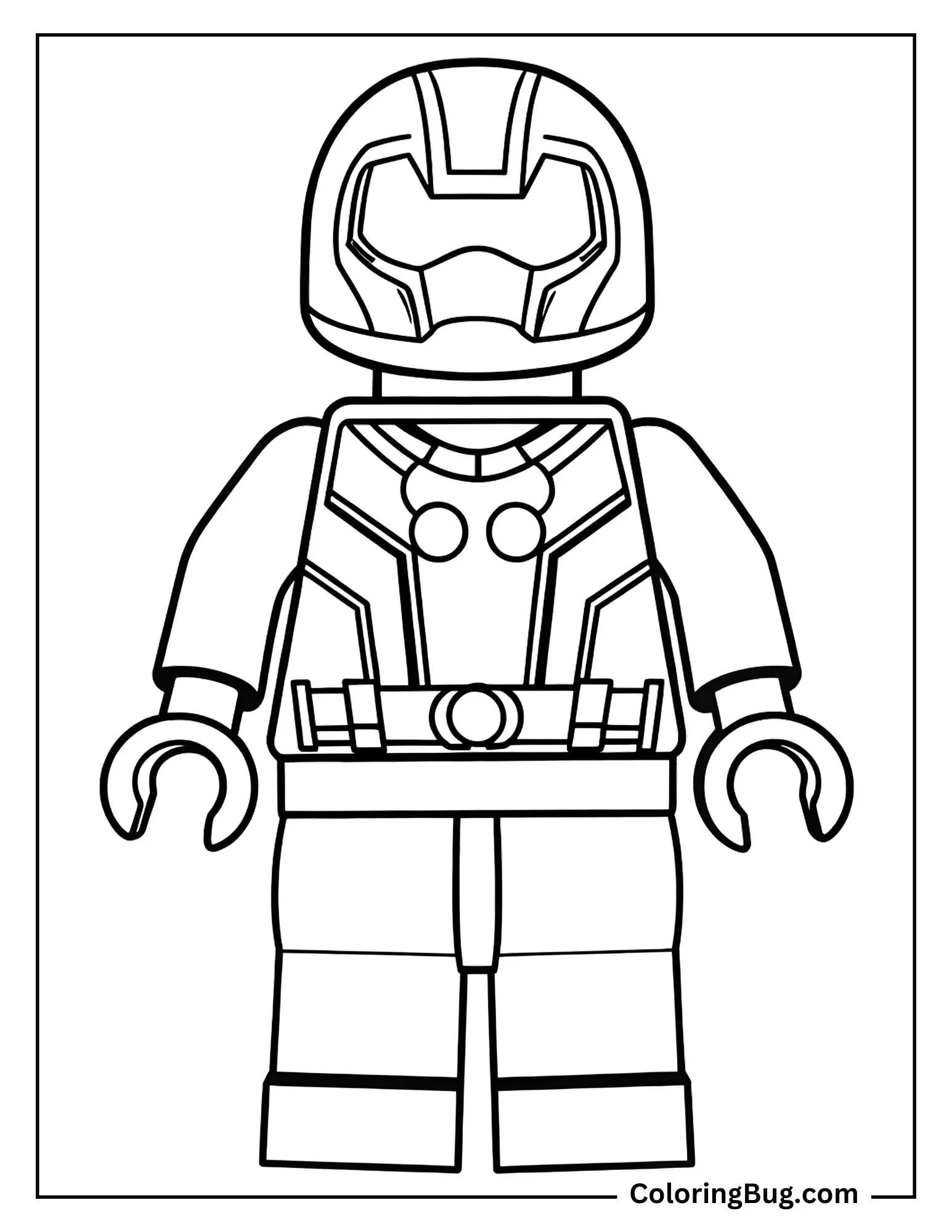 LEGO Ant Man Minifigure Coloring Page