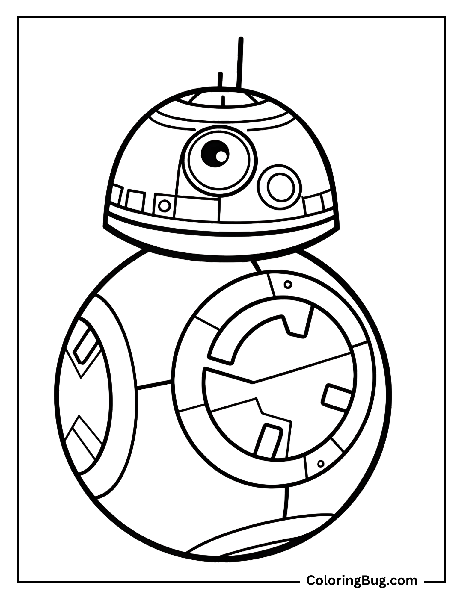 LEGO BB8 Minifigure Coloring Page