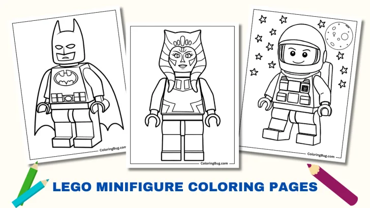 30 LEGO Minifigure Coloring Pages (Free Printable PDFs)