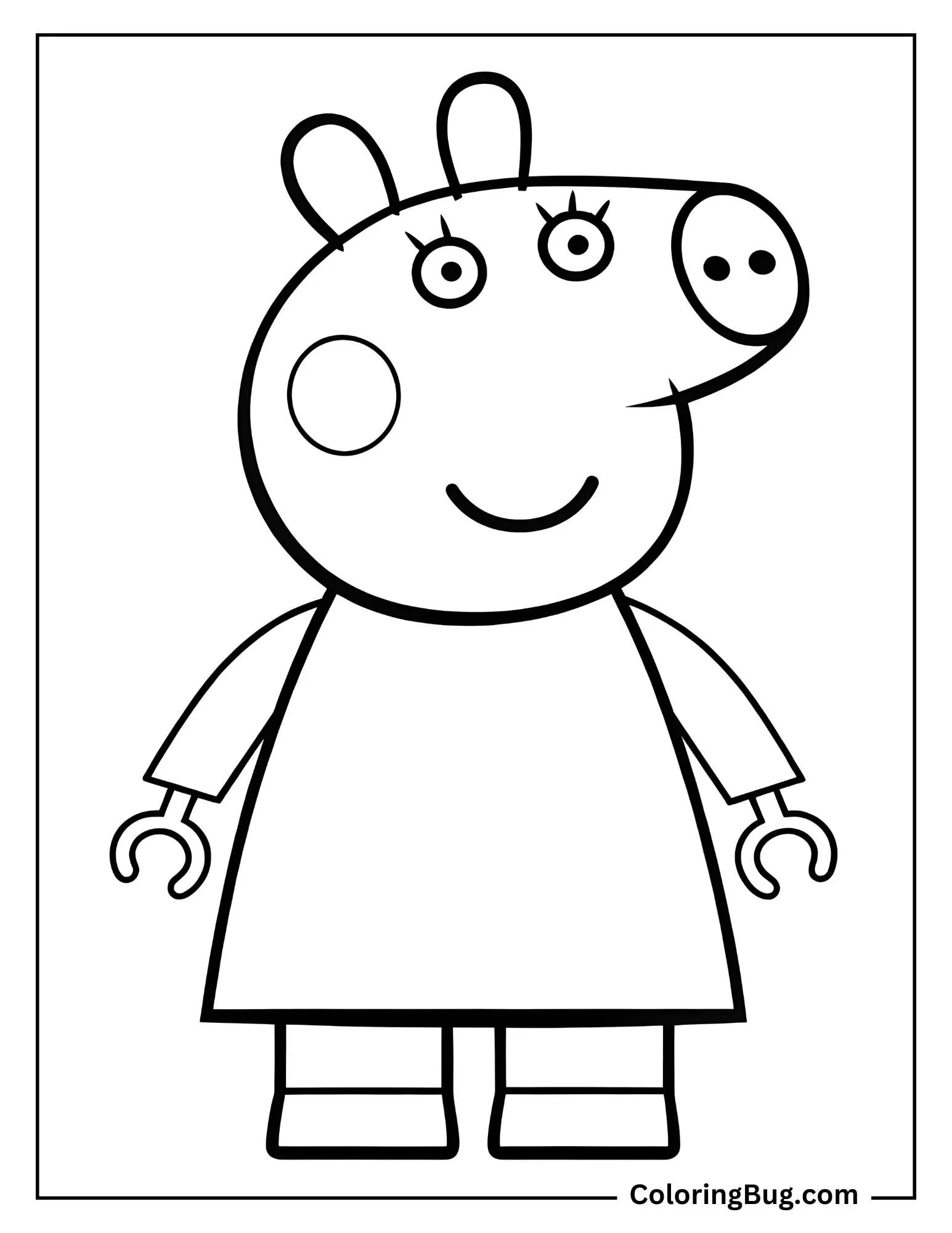 LEGO Peppa Pig Minifigure Coloring Page
