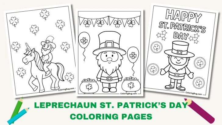 20 Leprechaun St. Patrick’s Day Coloring Pages (Free Printable PDFs)