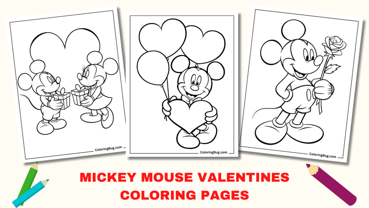 happy valentines day mouse pages