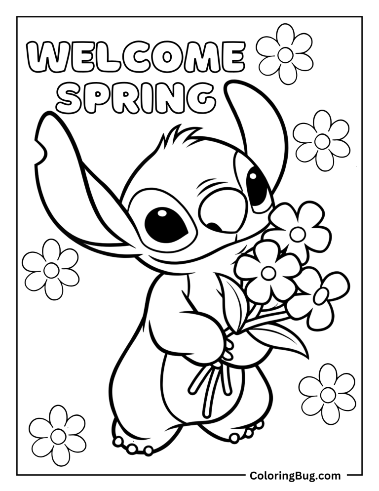 30 Disney Spring Coloring Pages (Free Printable PDFs)