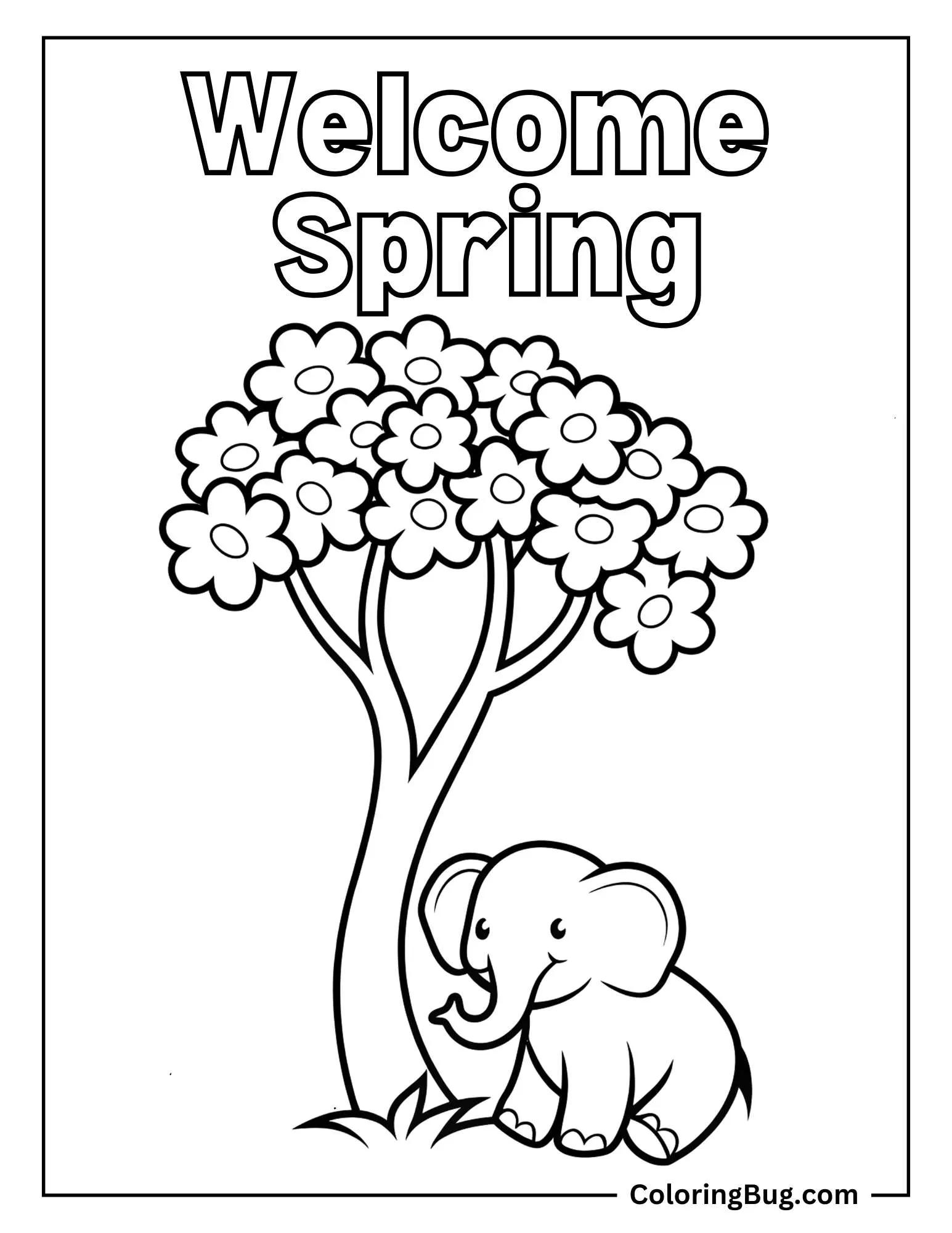 Welcome Spring Coloring Pages Free Printable Free Download