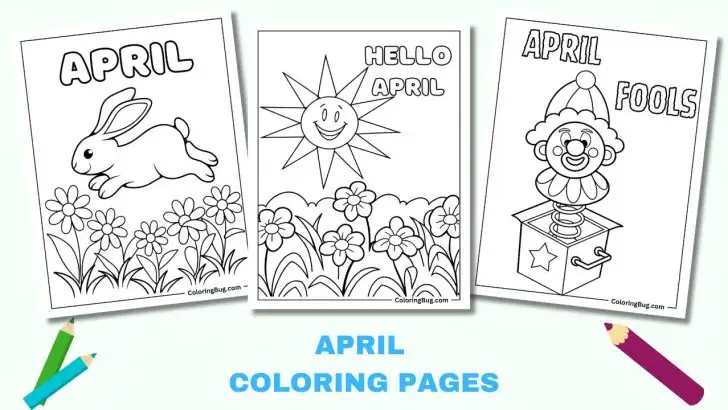 April Coloring Pages