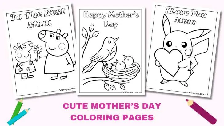 Cute Mother's Day Coloring Pages