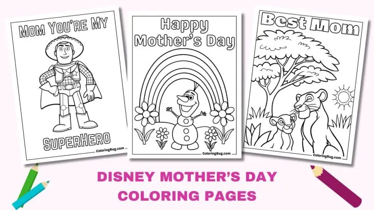 Disney Mother's Day Coloring Pages