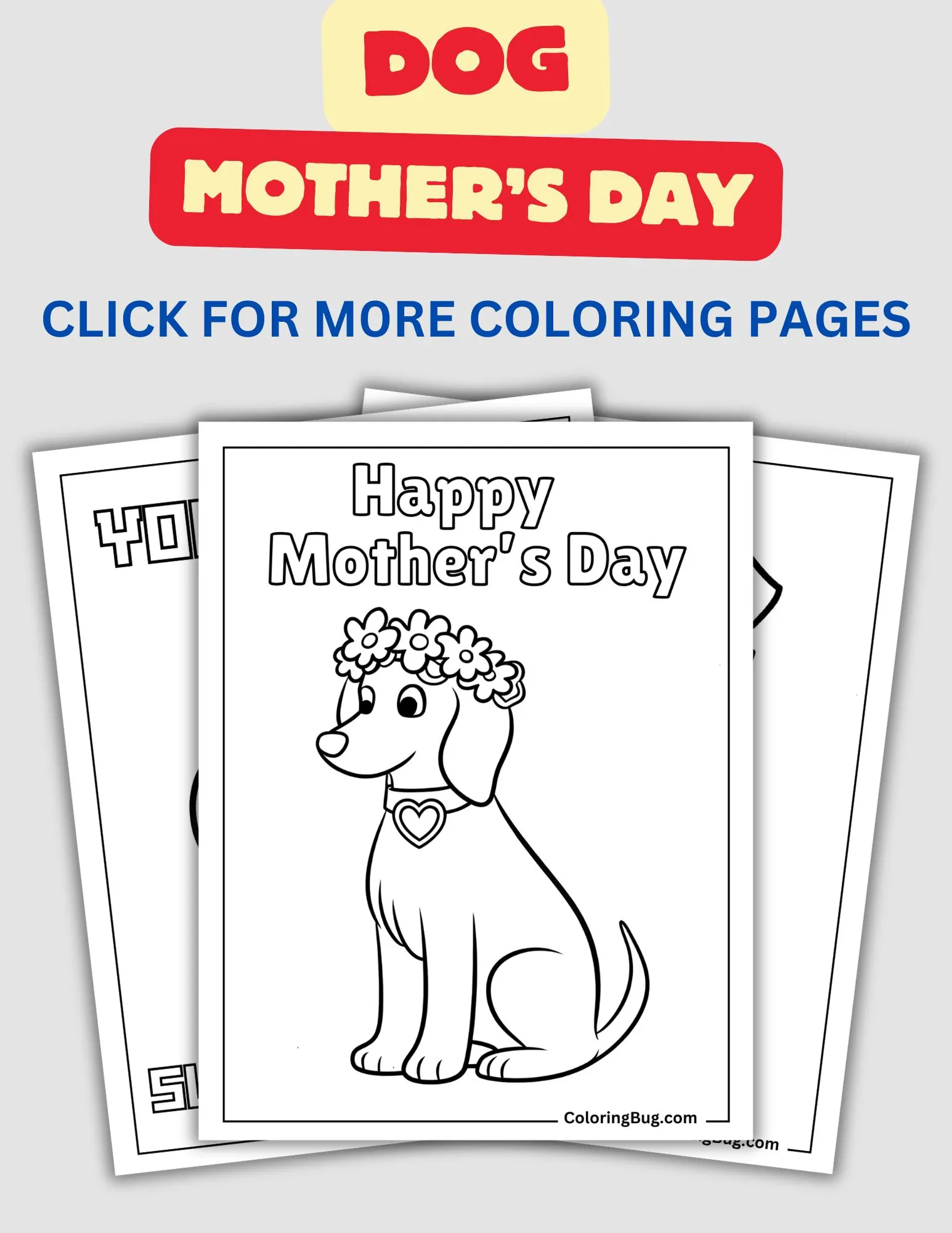 Dog Mother's Day Coloring Pages