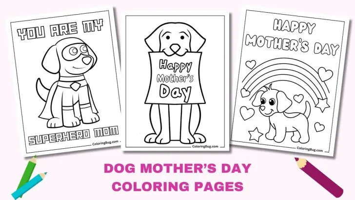 Dog Mother's Day Coloring Pages