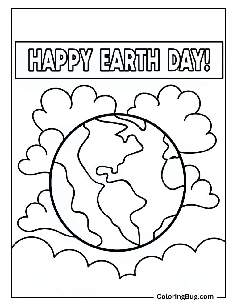 40 Earth Day Coloring Pages (Free Printable PDFs)