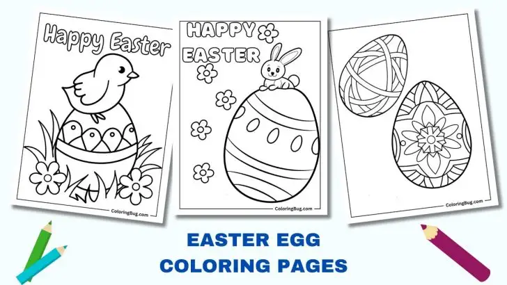 30 Easter Eggs Coloring Pages (Free Printable PDFs)