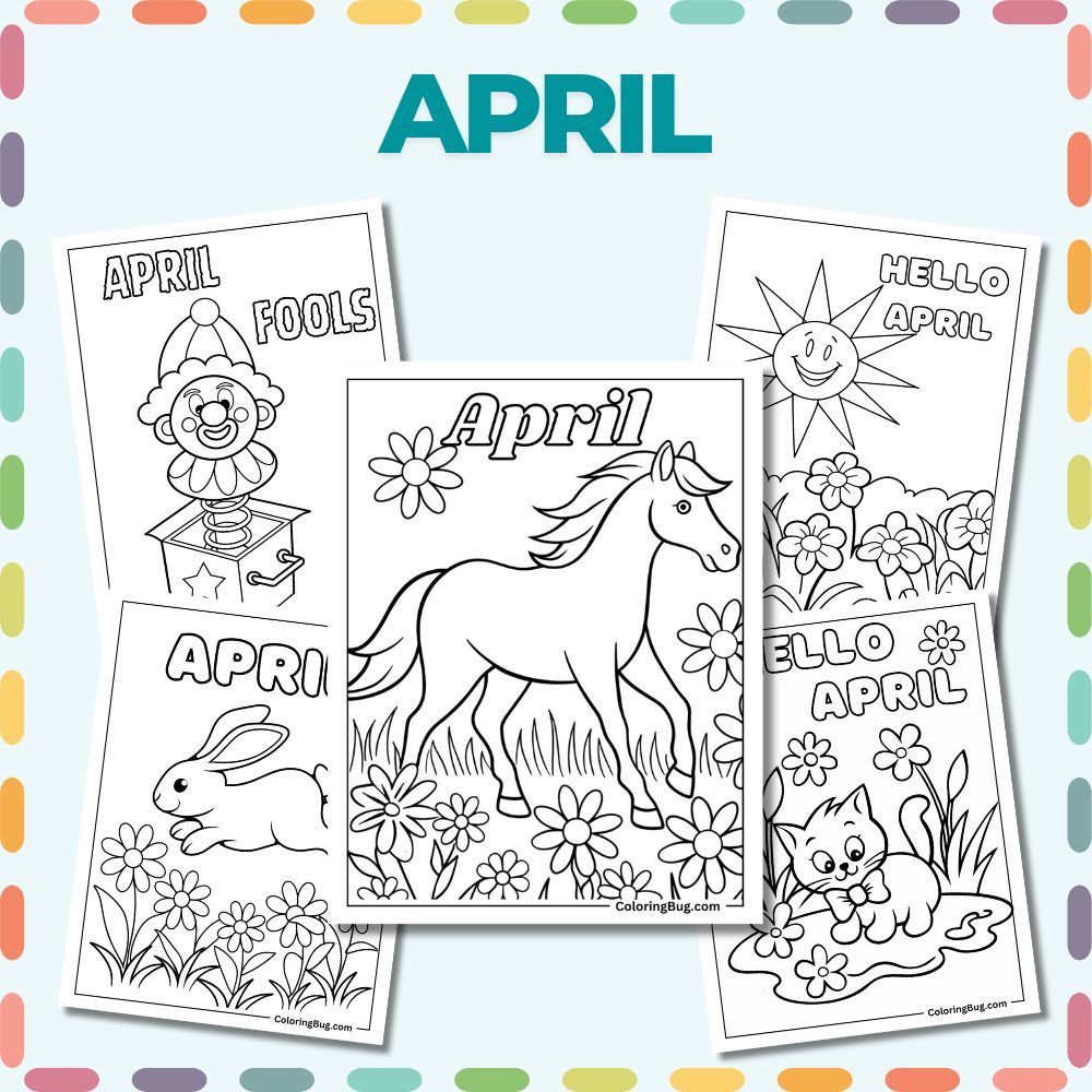 Featured April Coloring Pages