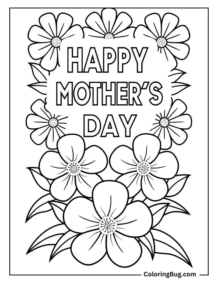 30 Happy Mother's Day Coloring Pages (Free Printable PDFs)
