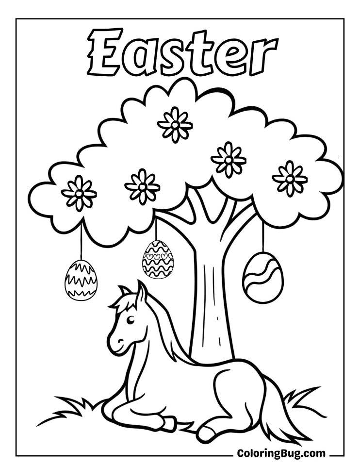 20 Easter Horse Coloring Pages (Free Printable PDFs)
