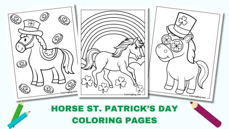 20 Horse St. Patrick’s Day Coloring Pages (Free Printable PDFs)