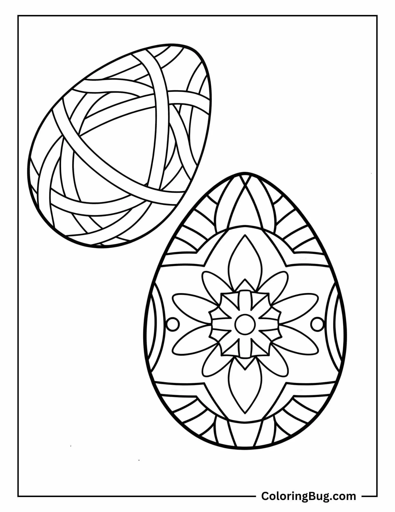 Mandala Easter Eggs Coloring Sheet