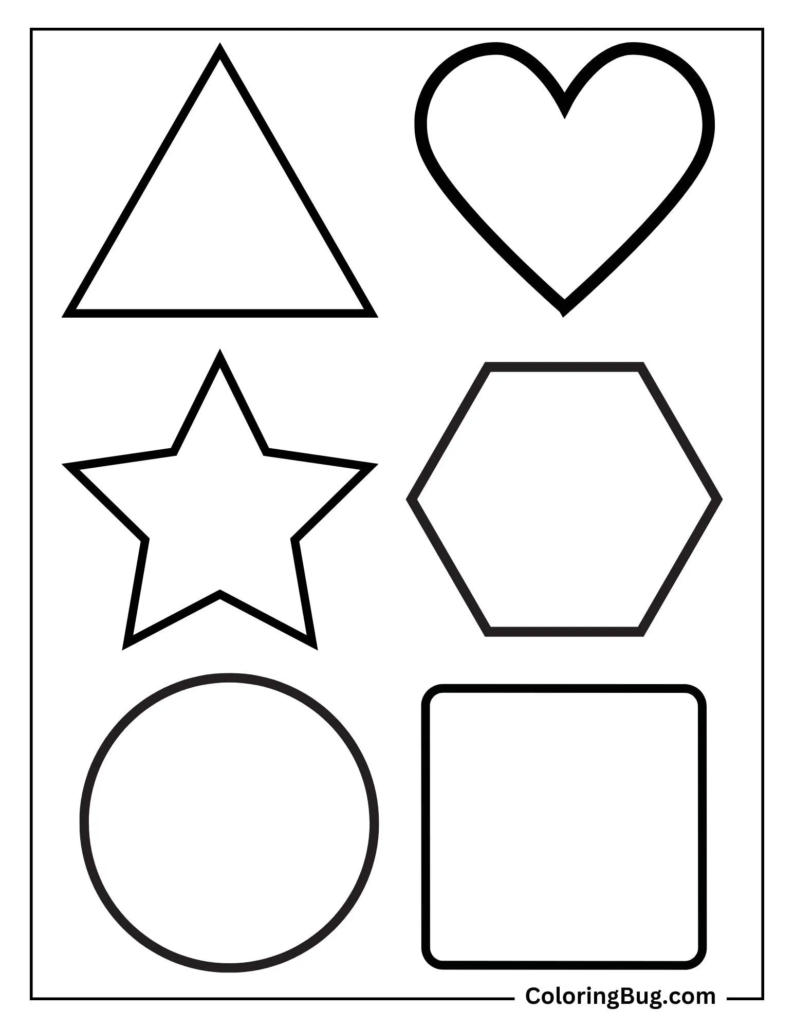 Simple Shapes Coloring Page