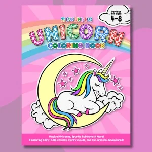 Unicorn Coloring Book Front Cover