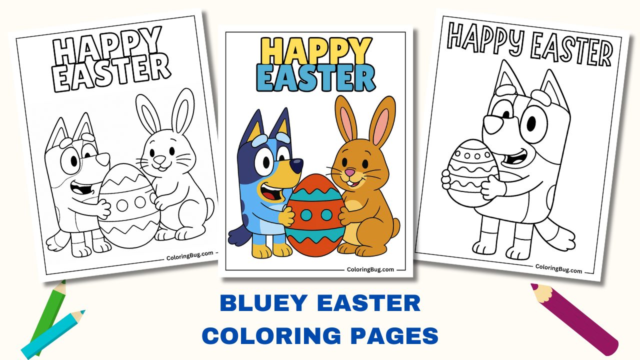 Bluey Easter Coloring Pages