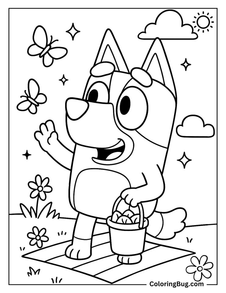 34 Bluey Summer Coloring Pages (Free Printable PDFs)
