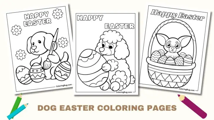 30 Dog Easter Coloring Pages (Free Printable PDFs)