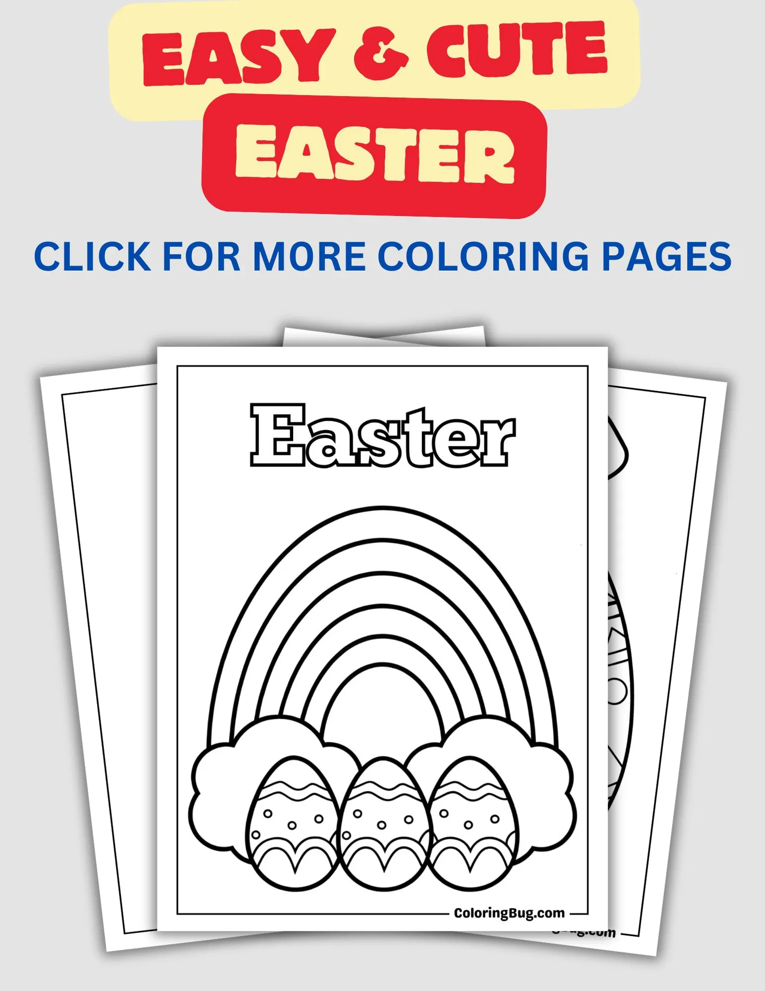 Easy and Cute Easter Coloring Pages