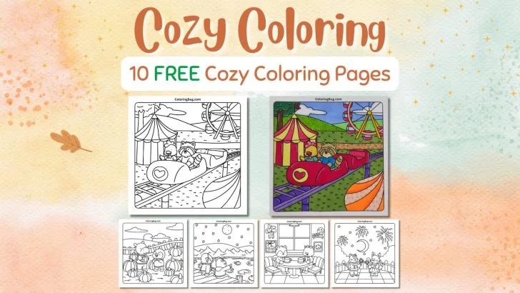 Free Cozy Coloring Pages That Are Hand-Drawn