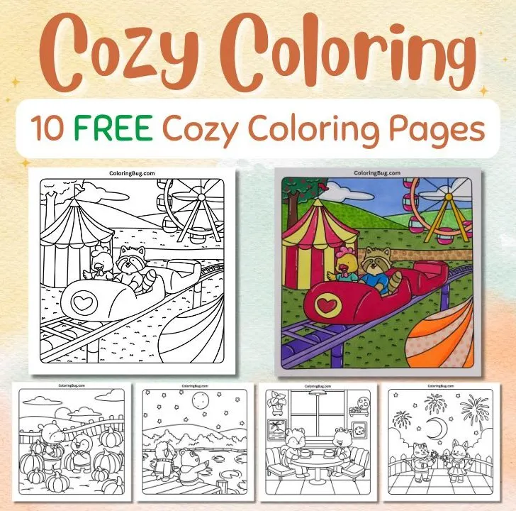 Free Cozy Coloring Pages That Are Hand-Drawn