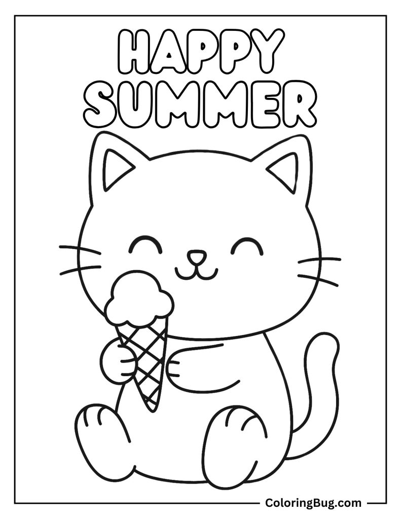 20 Happy Summer Coloring Pages (Free Printable PDFs)